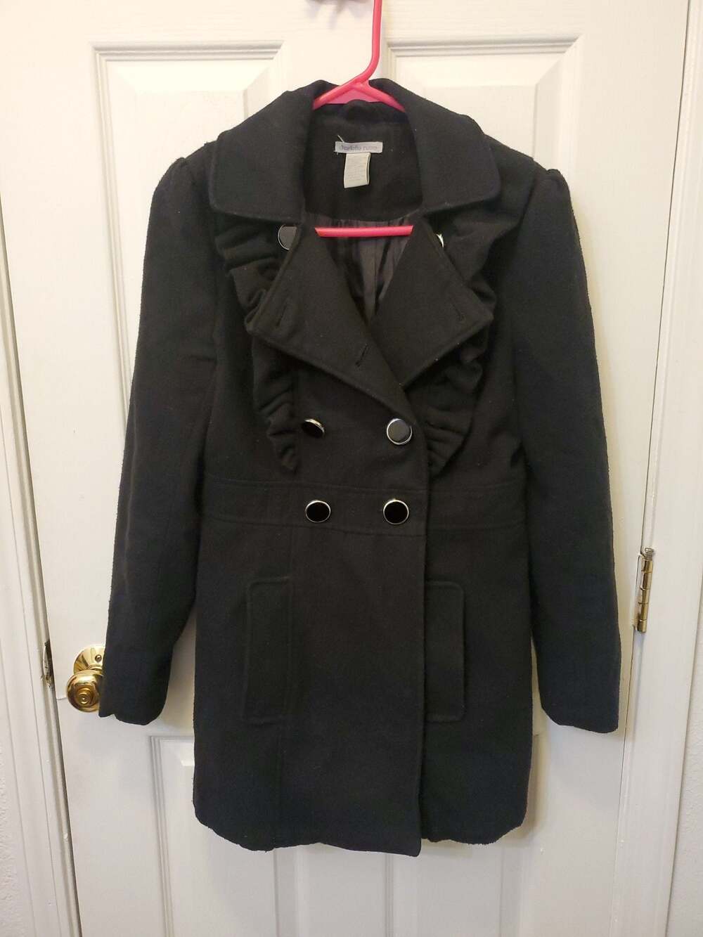 Y2K Vintage Charlotte Russe Black Ruffle Coat • Whimsigoth Mall Goth Coquette